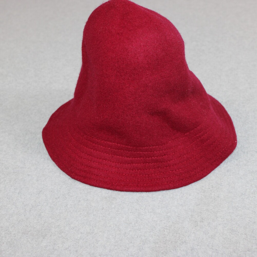 Vintage Wool Hat Woman One Size Red Retro Mid Century Modern 60s 70s Hong Kong